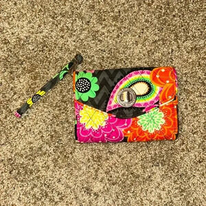 Vera Bradley quilted medium sized wristlet